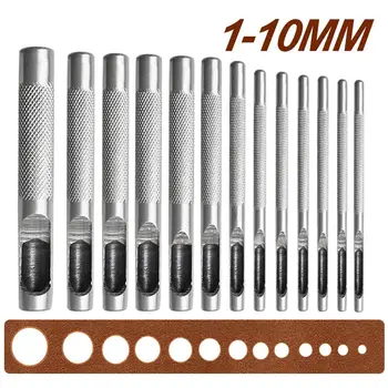 עגול עור חלול חור-ביצוע כלי פחמן פלדת אגרוף כלים קרפט DIY לחיתוך חגורות גומי שעון רצועת אגרופן