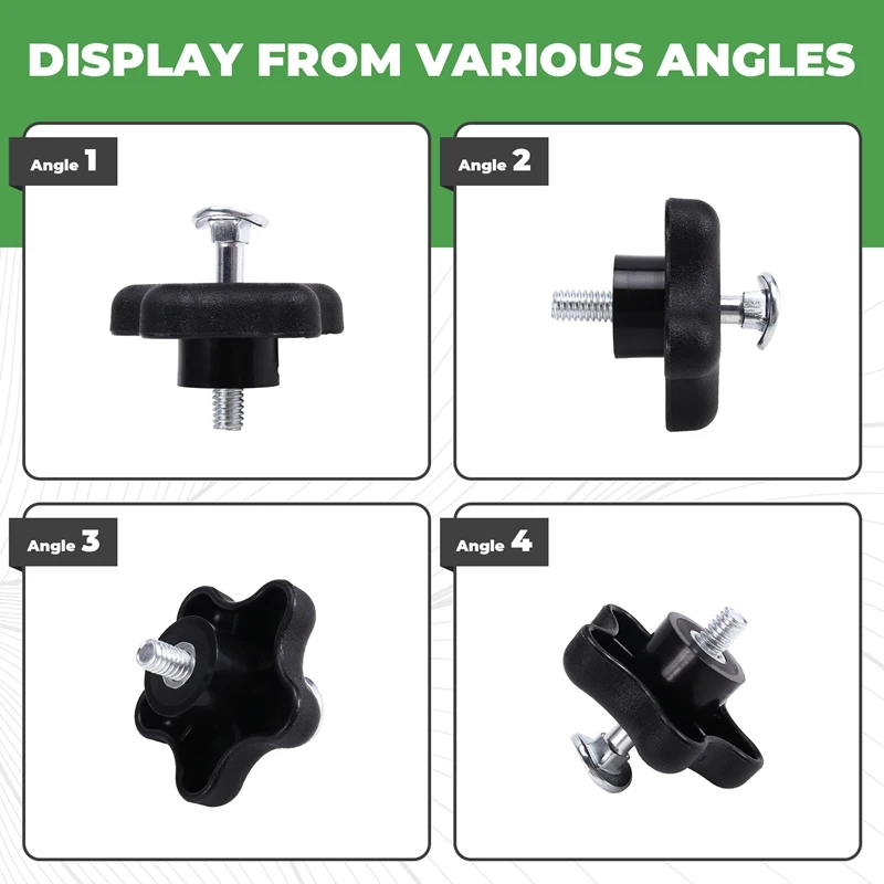 ABJI-2Set Handle Bolt And Knob For Lawn Mowers, Handle Knob And Screw Bolt Kit For Snow Throwers Part For 92-2260 106-4161