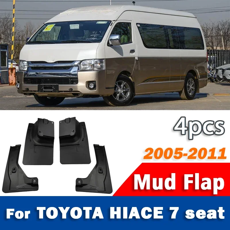 4x FOR toyota hiace 2005-2011 Mudguard Car Mudflaps Fender Mud Flap Guards Splash Mudguard Car Accessories 2006 2007 2008 2009