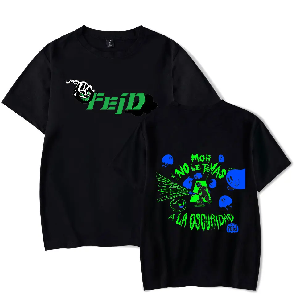 

New Feid Shirt Mor, No Le Temas a La Oscuridad Unisex Fashion Casual Short Sleeve Tee Singer Merch