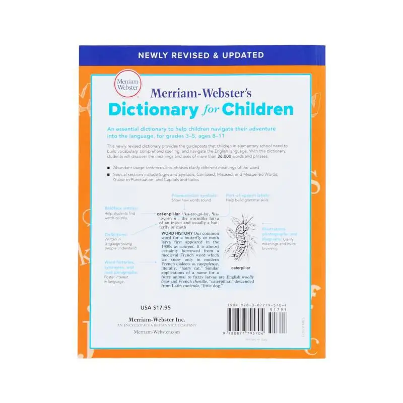 قاموس MerriamWebsters للأطفال MerriamWebster MerriamWebster 9780877795704 كتاب #2