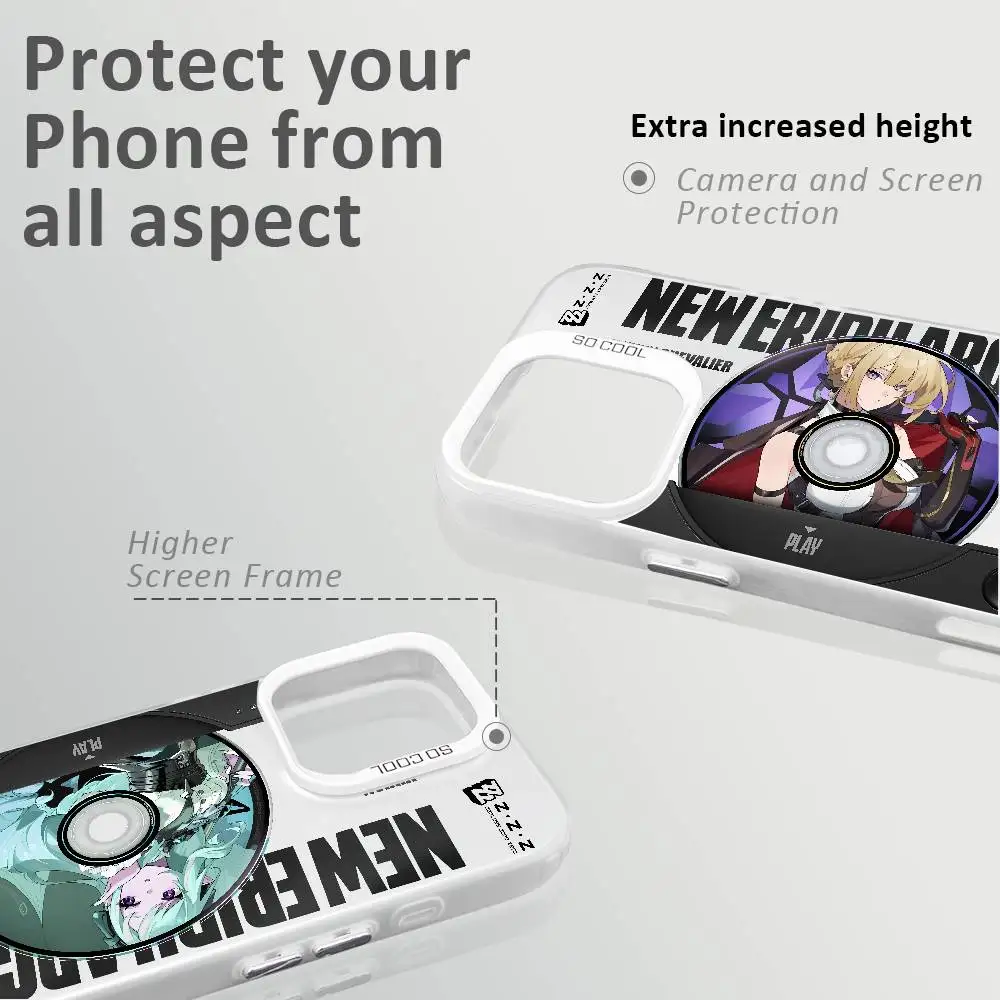 حافظة هاتف Zenless Zone Zero Zzz لهاتف آيفون 16 15 14 13 12 11 Plus Pro Max متعدد الألوان أورورا ليزر مقاوم للصدمات Funda