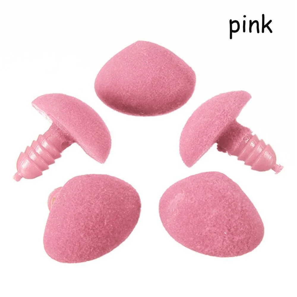 10pcs/bag New  DIY Tool Bear Buttons Dolls Accessories Velvet Plastic Triangle Nose