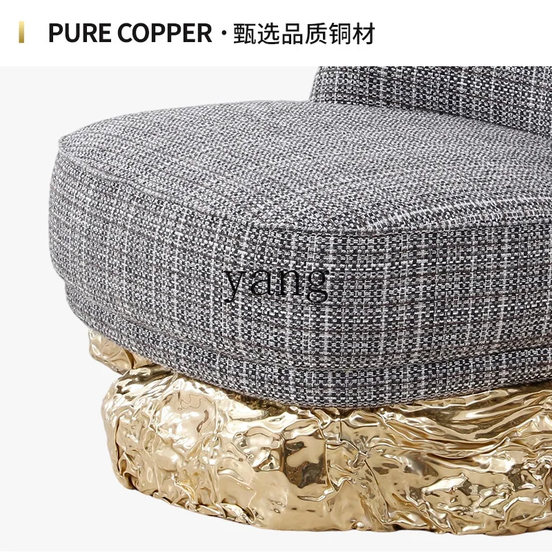 LH light luxury large apartment combination sofa high-end villa living room curved soft bag sofa