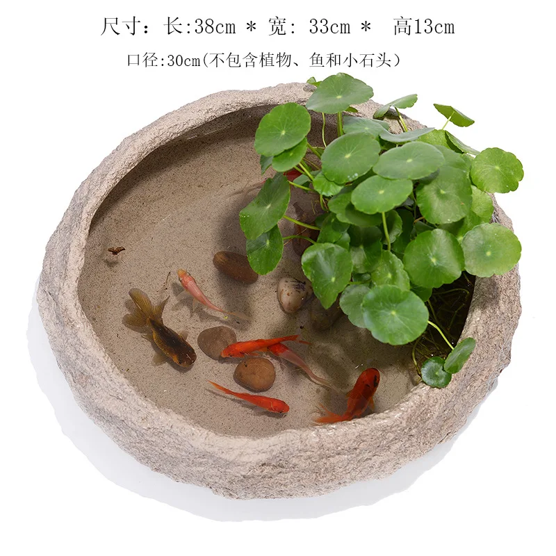 Pebble Fish Tank Personality Natural Stone  Natural Stone  Indoor and Outdoor  Bonsai Pot Flower Pot