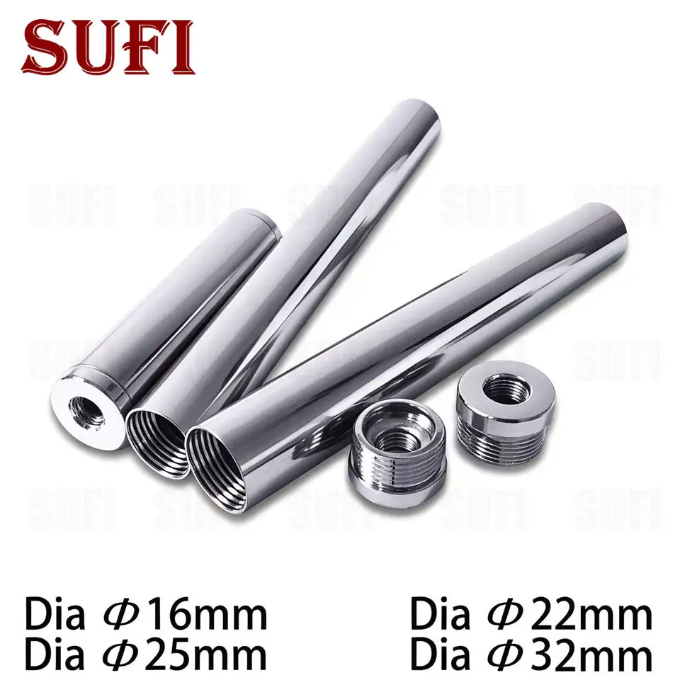 Female Threaded Hollow Iron Pipe Straight Tube For Table Lamp Floor Lamp Multiple Diameters 16mm 19mm 22mm 25mm 32mm Tube