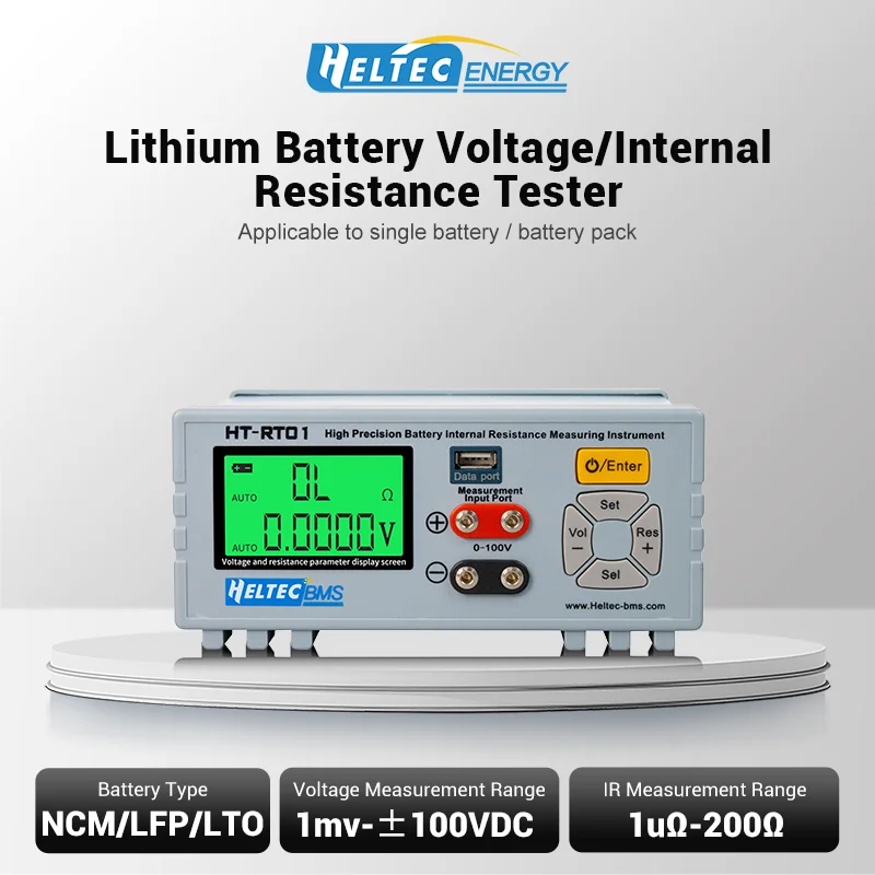 Tester di Resistenza Interna per Batterie al Litio ad Alta Precisione HeltecBMS / Tester di Tensione per Batterie 18650/LiFePO4
