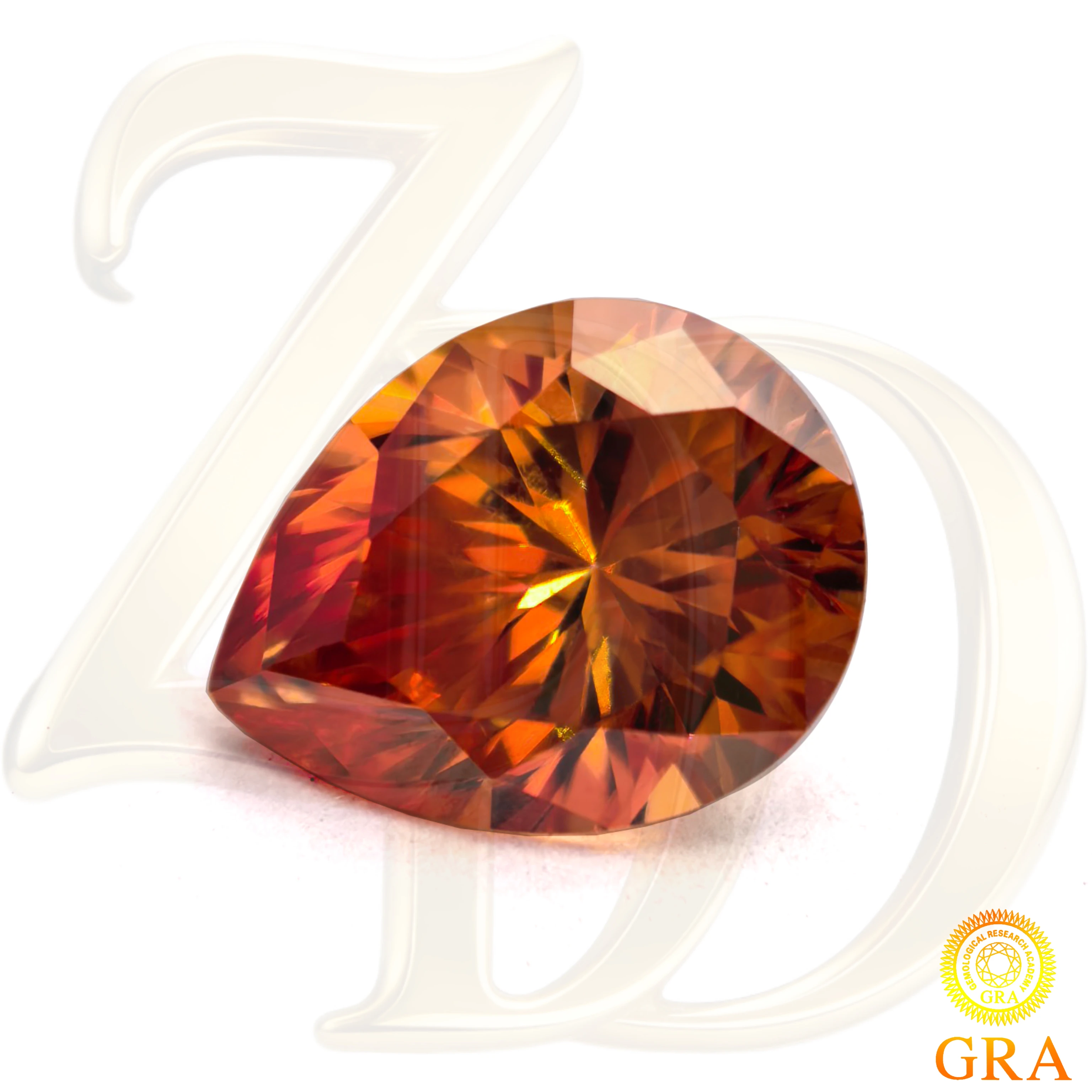 Moissanit-Stein in Orangerotem – Jewelry Making Gemstones Bewertung und Preis