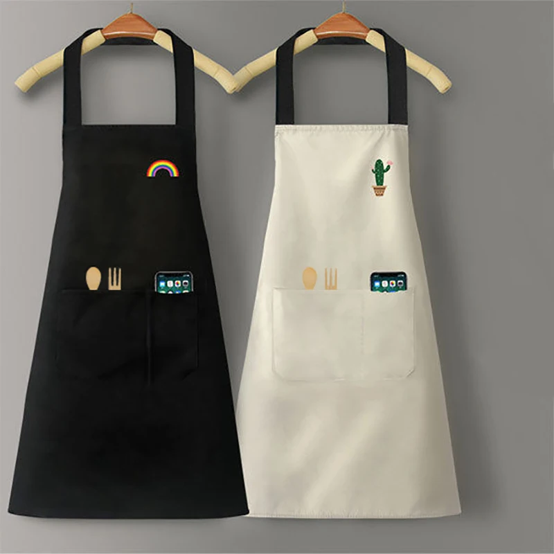 

New Fashion Kitchen Aprons for Woman Men Chef Work Apron for Grill Restaurant Bar Shop Cafes Beauty Nails Studios Uniform