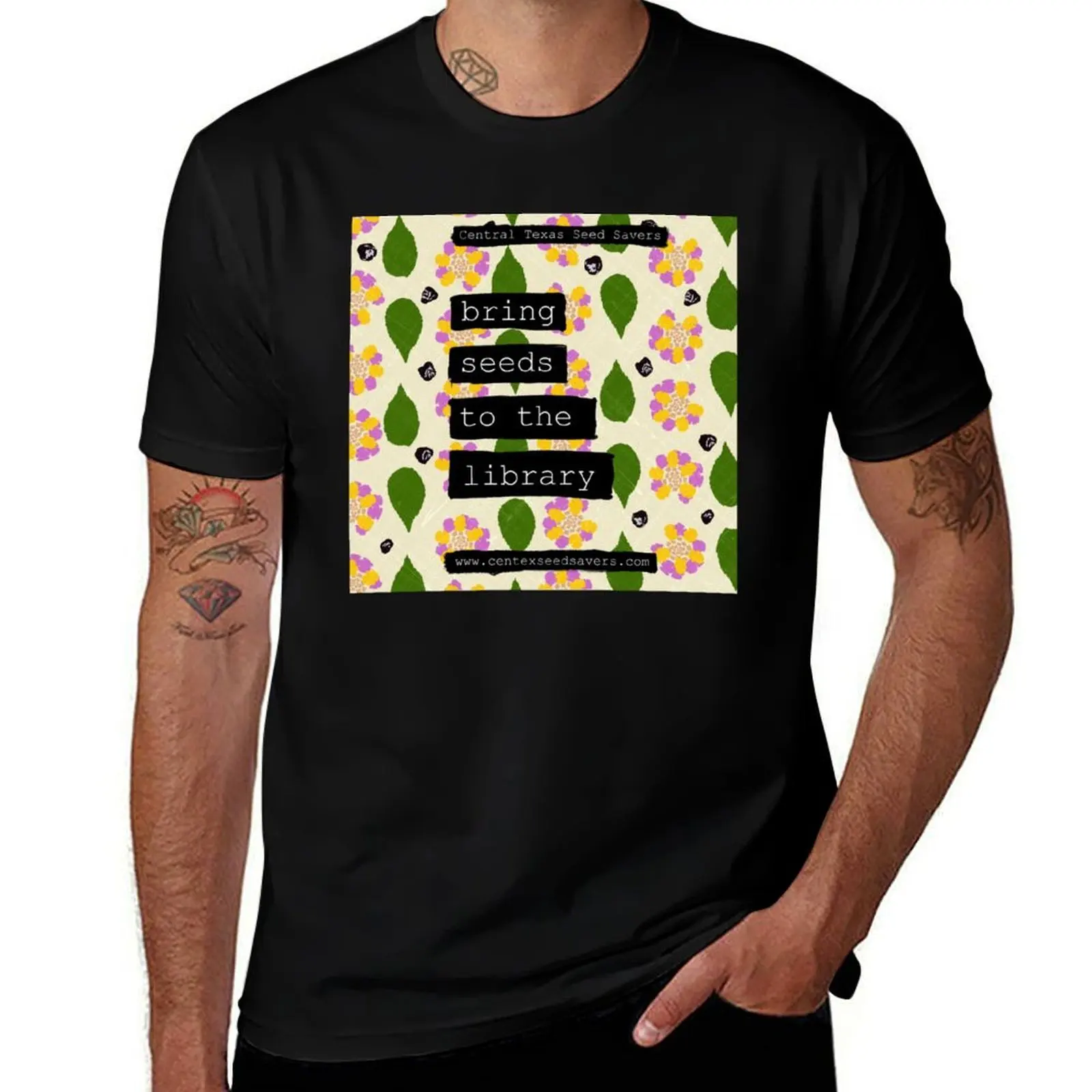 Bring Seeds to the Library - Lantana T-Shirt Summer Sports Quick Dry T-Shirt