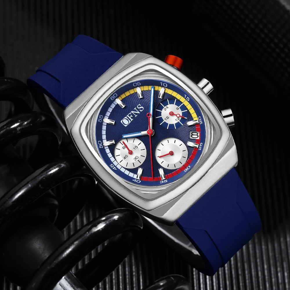 Customized New Men Quatz Watches for Man Sport Analog Mechanical Wristwatch Silicone Strap Stainless Steel Pagani Designs Reloj