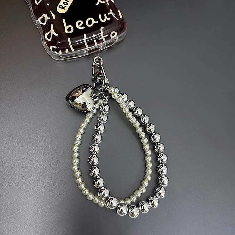 Love Bead Phone Charm With Y2K Accessories Keychain Camera Bag Pendant Hanging With IPhone Keychain