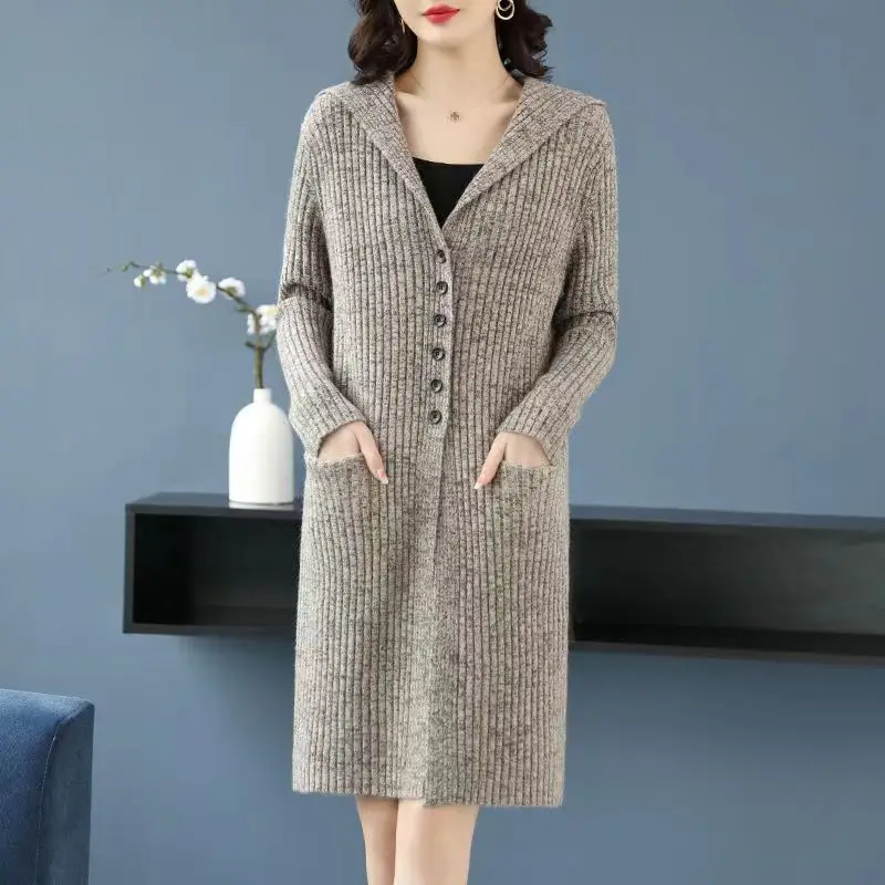 

Women's Autumn/Winter Tops Coats Sweaters Knitwear Hoodies Cardigans Solid Colors Retro Simple Casual Design Fashion Versatile