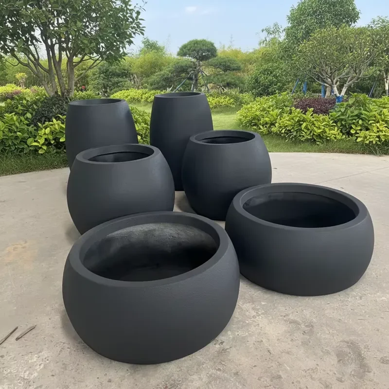 for Customization Outdoor Flower Pots Planters Fiberglass Flower Pot Outdoor Planter Big Big Flower Pot Flowers Pots Big Size