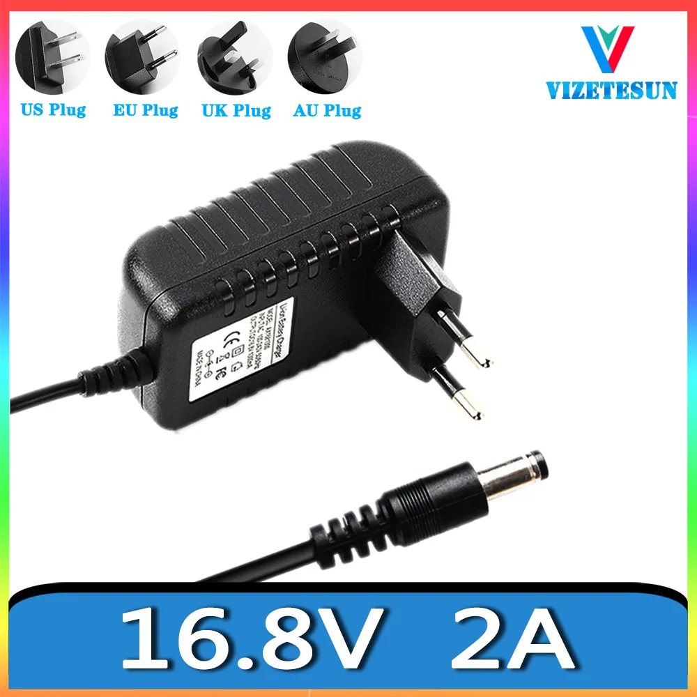 

16.8V 2A Li-ion Battery Charger Power Jack Socket Female Panel Mount Connector DC 5.5*2.1MM Regulated Charging Cable