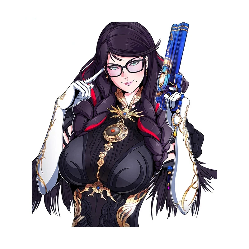 For Bayonetta Sexy Waifu Gun Fire Car Stickers Creative Decals Car Door Protector