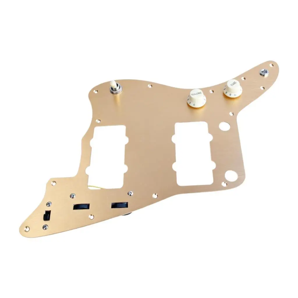 Beige Aluminum Guitar Pickguard Scratch Resistant Electric Guitar Back Plate for Guitar Accessories DIY Set