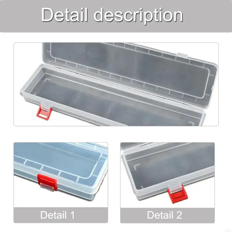 Hộp công cụ 57Qf 14 inch với bìa rõ ràng và bộ phận rộng rãi Tổ chức trường hợp dài hình chữ nhật cho nhà và hội thảo