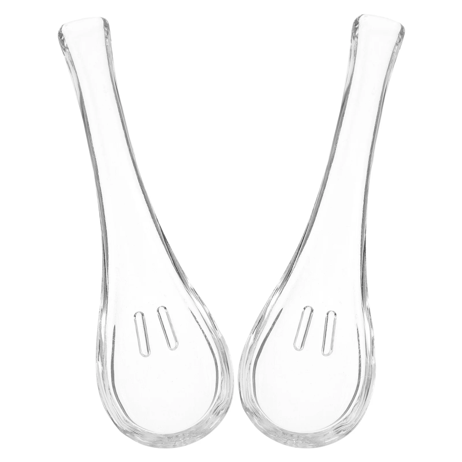 

2Pcs Glass Spoon Set Clear Food Spoons Multifunctional Kitchen Accessories Soup Dessert Porridge Tablespoon Kitchen Accessories
