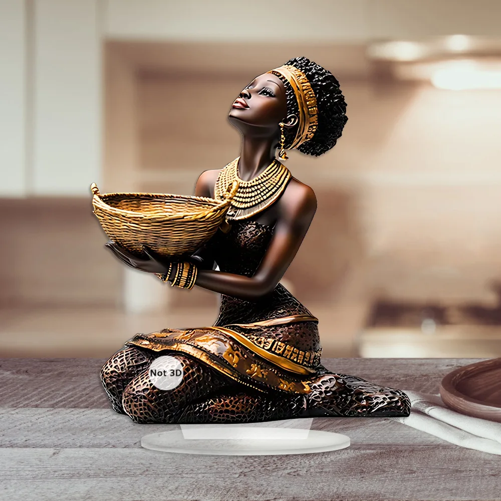 1 Stück Afrikanische Frauen Gebetsmuster Tischdekoration Skulptur Wohnzimmerdekoration Festdekoration