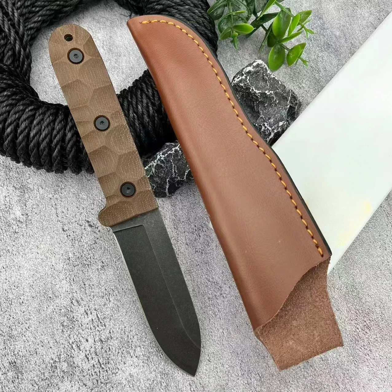 

PR4 Portable Trekking Utility Knife Outdoor Camping Hiking Utility Knife Wilderness Adventure Backpacking Fishing Knives Gifts