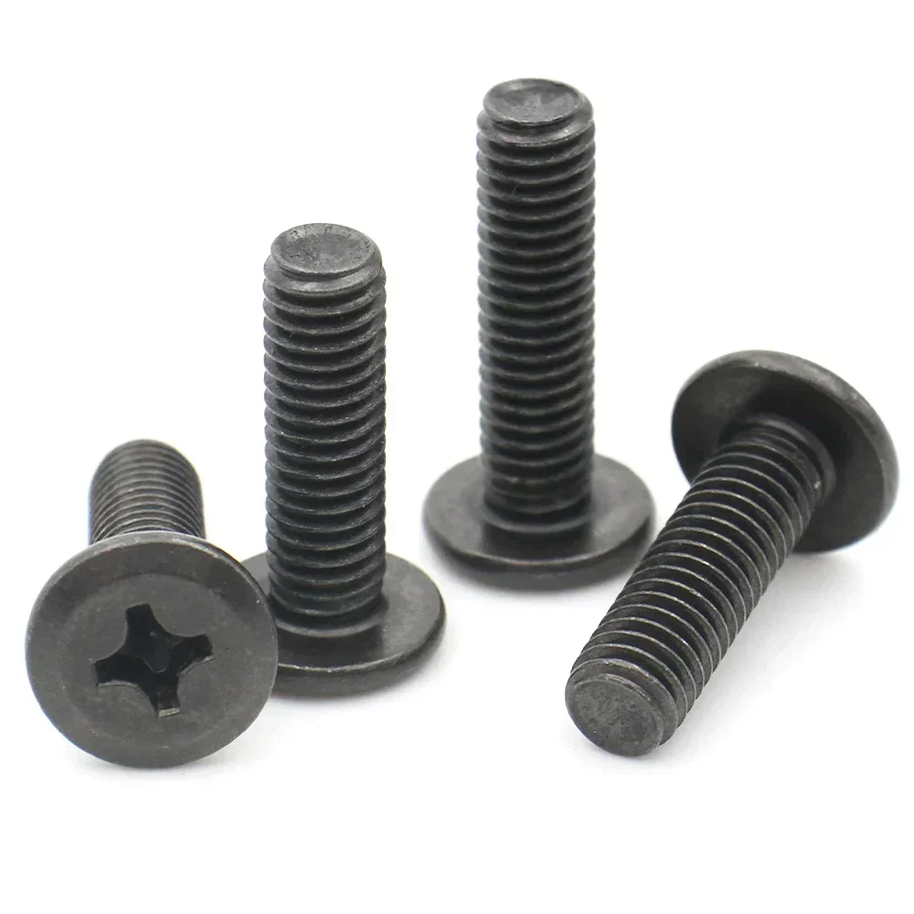 10/20/50Pcs Phillips Countersunk Flat Head Screw Black Carbon Steel M3 M4 M5 M6 M8 Cross Recessed Furniture Assembly Bolt