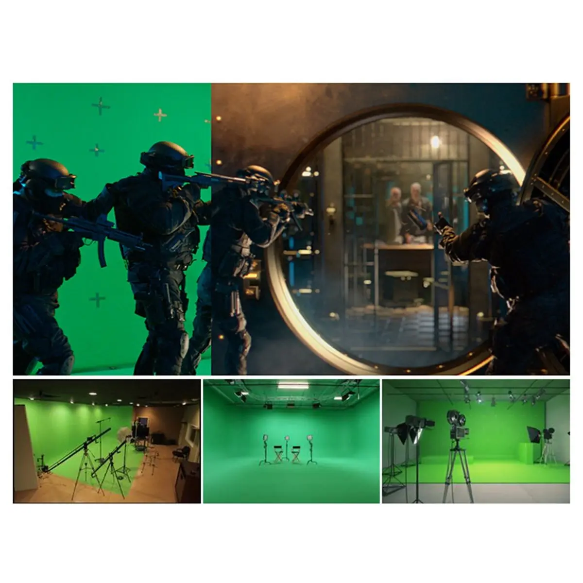 

Фон для прямых трансляций ABJA 3x3 метра, зеленый, для вырезания изображений, утолщенный, с усиленной плотностью ткани