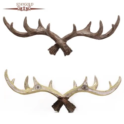 Staygold Antlers Hook Hanging Coat Hooks Wall Hooks Key Hook Vintage Home Decor Wood Crafts Creative Decorations