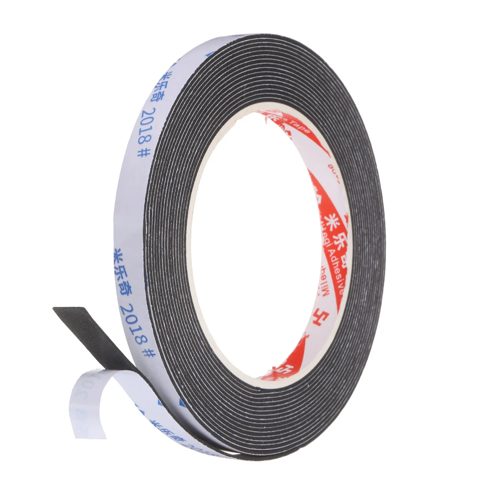 1Roll 5M Sponge Rubber Foam Tape Self-Adhesive Foam Insulation Tape Weather Stripping for Window Door Weatherstrip AC Seal Strip