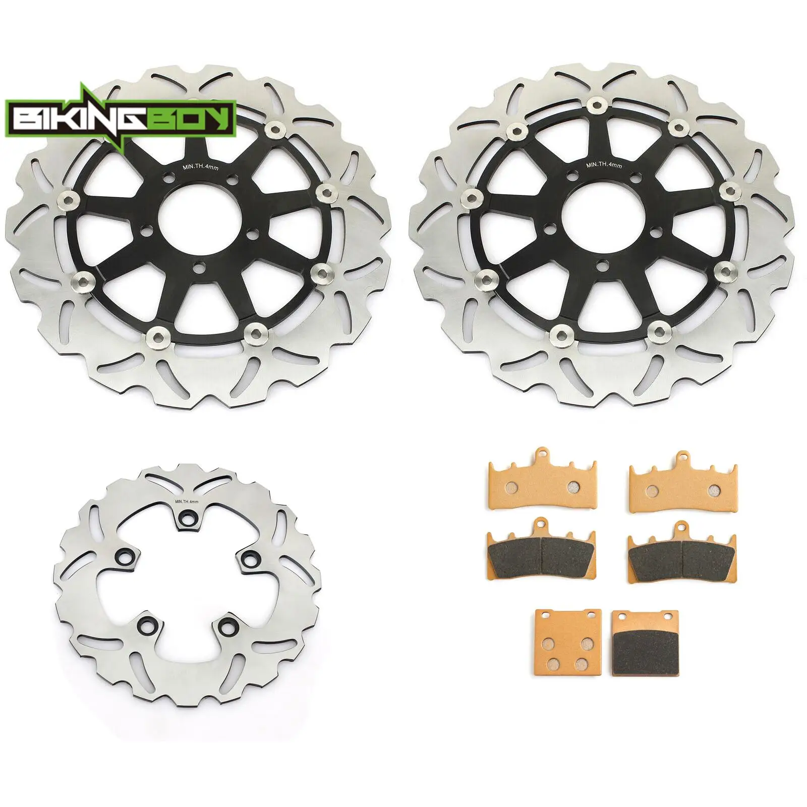 BIKINGBOY For Suzuki GSX-R GSXR 750 96 97 98 99 TL1000R 98 99 00 01 02 03 K1 K2 K3 Front Rear Brake Discs Disks Rotors + Pads