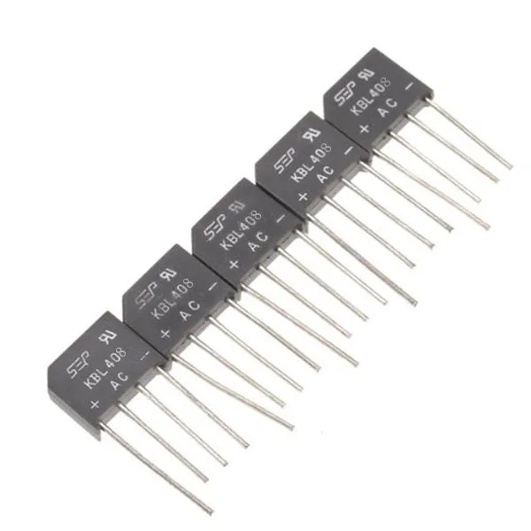 

10pcs Kbl408 4A Bridge Rectifier Black Plastic Metal 150A Surge 4A Bridge Rectifier Current Electrical Equipment