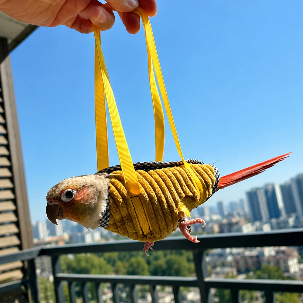 Portable Handheld Bird Travel Carrier Bag – Lightweight Hand Carry Parrot Sling Backpack for Parakeets, Budgies, Cockatiels