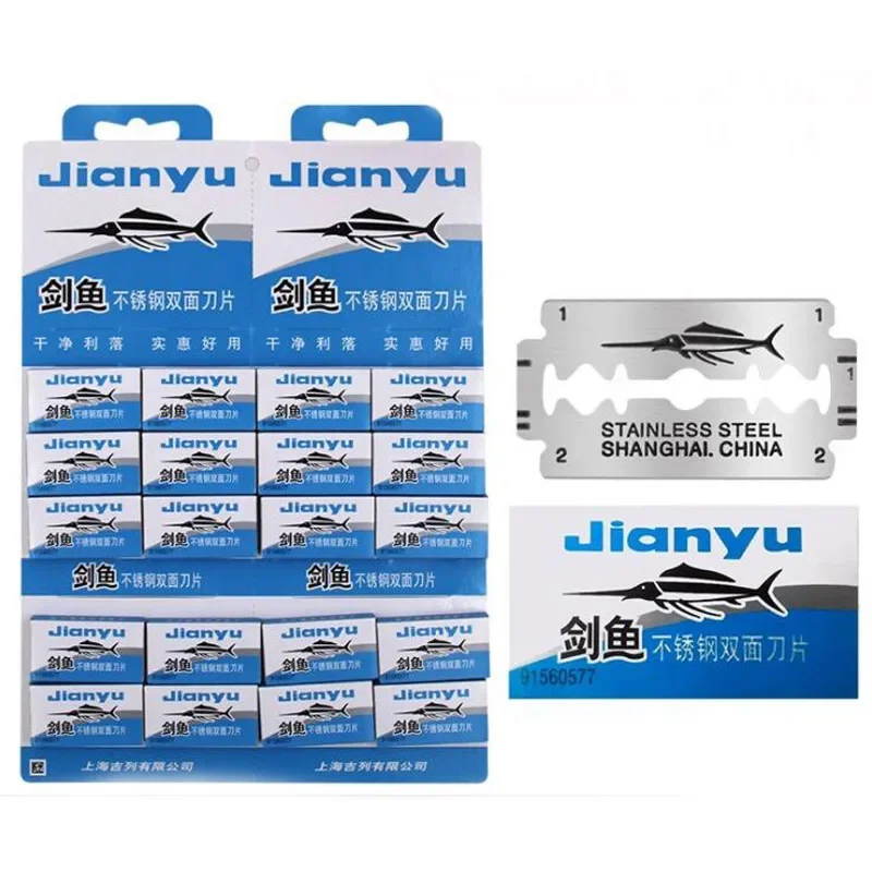 Lot 5/50/100PCS Classic JIANYU Double Edge Stainless Steel Shaving Blade Safety Razor Blade For Manual Shaving Hair Removal