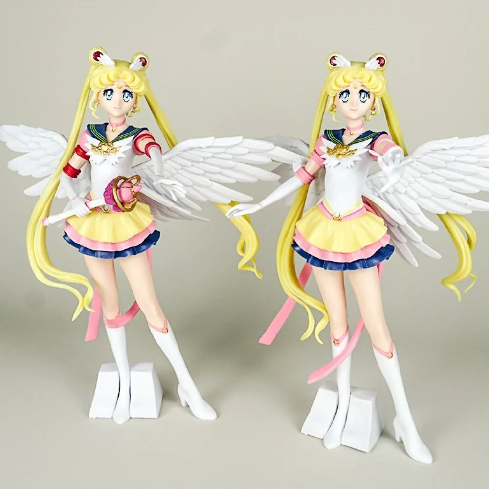 23cm Anime Sailor Moon Figure Tsukino Usagi Figurine Statue Model PVC Collection Desktop Action Figure Toy Kid Gifts view 2