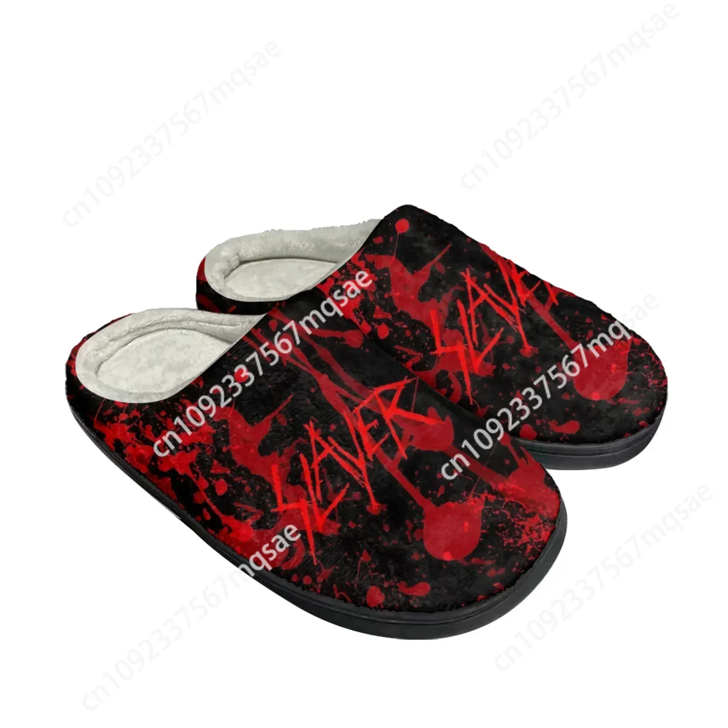 

Slayer Heavy Metal Rock Band Home Cotton Custom Slippers Mens Womens Sandals Plush Bedroom Casual Keep Warm Shoe Thermal Slipper