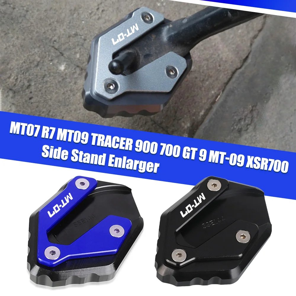 

Motorcycle Foot Side Stand Extension For YAMAHA MT07 R7 MT09 Tracer 900 700 GT 9 MT-09 XSR700 Kickstand Enlarge CNC Aluminum