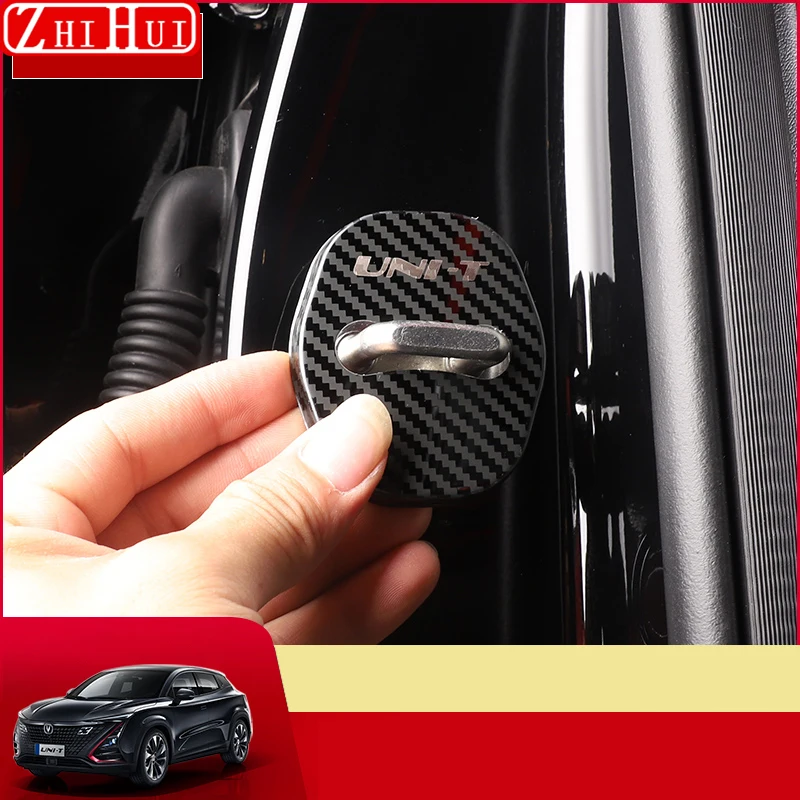 

For Changan UNI-T UNIT 2024 2021-2023 Car Door Lock Protective Cover Auto Stainless Steel Decorations Stickers Accessories