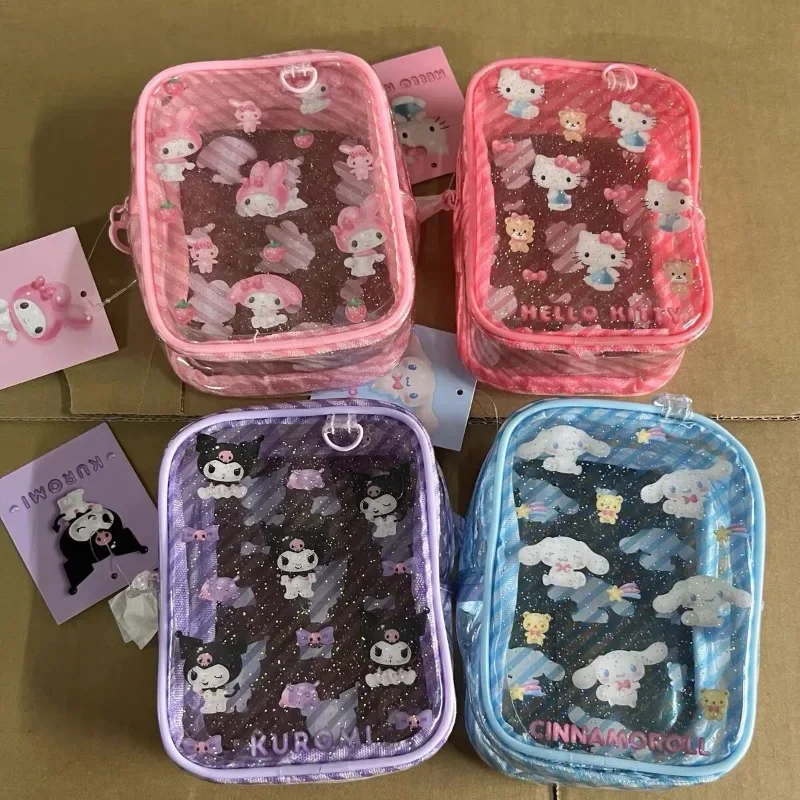 

Sweet Sanrio Hello Kitty Kuromi Anime Kawaii Hand Bag Cute Cartoon Cinnamoroll Makeup Storage Bag Ins Fashion Gifts for Girls