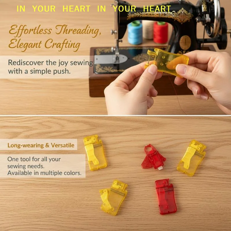 【X】Automatic Needle Threader For Sewing DIY Crafting And Home Sewing Supplies Quick Threading Tool For Hand Sewing