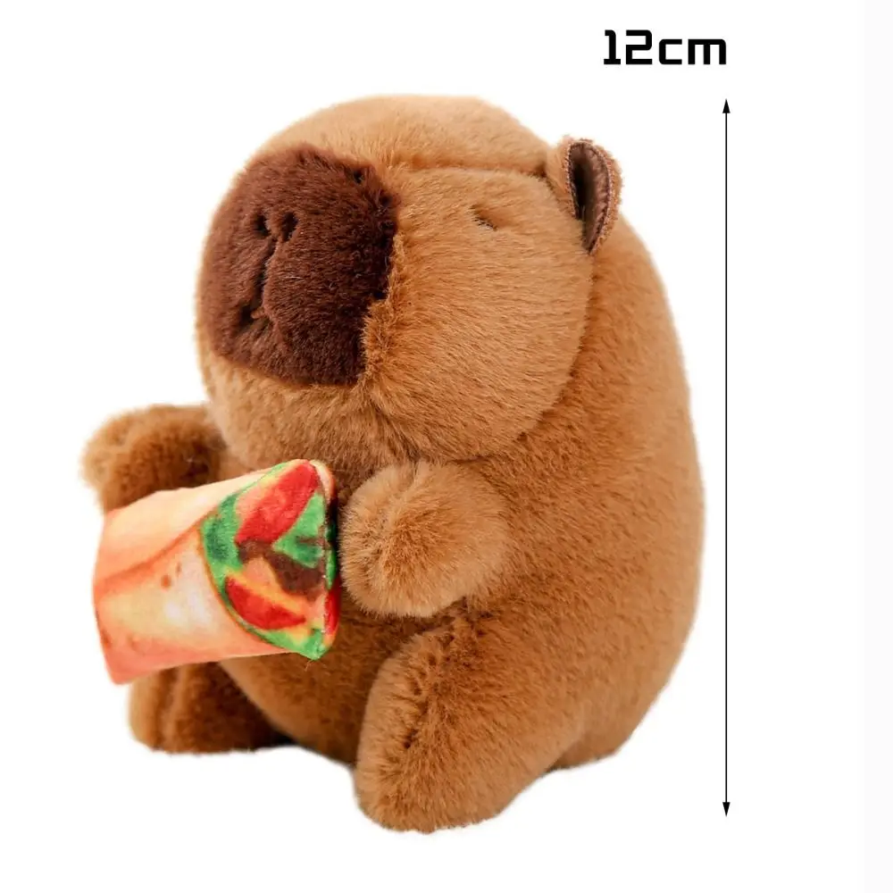고품질 Capybara 플러시 장난감 키 체인 플러시 애니메이션 푹신한 장난감 배낭 펜던트 가방 장식품 선물 매달려