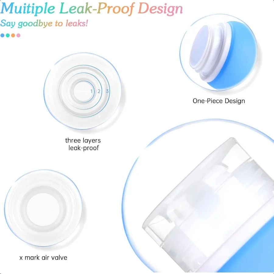Reiseflaschen-Set für Toilettenartikel, TSA-zugelassene Behälter in Reisegröße, BPA-frei, auslaufsicher, nachfüllbar, flüssiges Silikon, zusammendrückbar