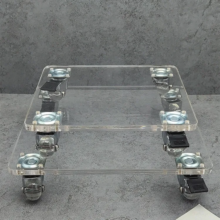 Flower potted plant tray with wheel movable pulley roller base electrical bottom support flower plate bottom tray
