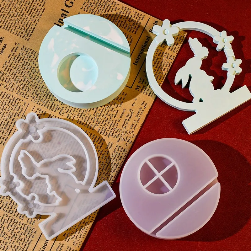 3D Vlinder Konijn Ornament Decoratie Siliconen Mal DIY Gips Aromatherapie Kandelaar Basis Decoratieve Hars Mal Handwerk