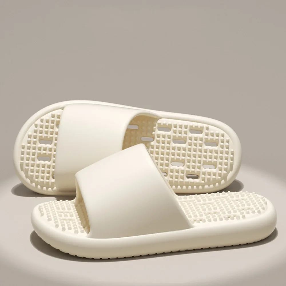 

Сплошные цветные противоскользящие тапочки на плоской подошве, полые шлепанцы с защитой от запаха, пляжная обувь из ЭВА, тапочки для женщин и мужчин, ванная комната