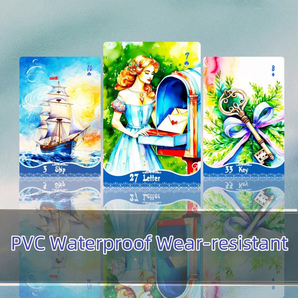 

Оригинальная подлинная колода карт с изображением короны, Oracle Divination Predict Future Party, настольная игра, 42 шт., водонепроницаемая карта Lenormand из ПВХ