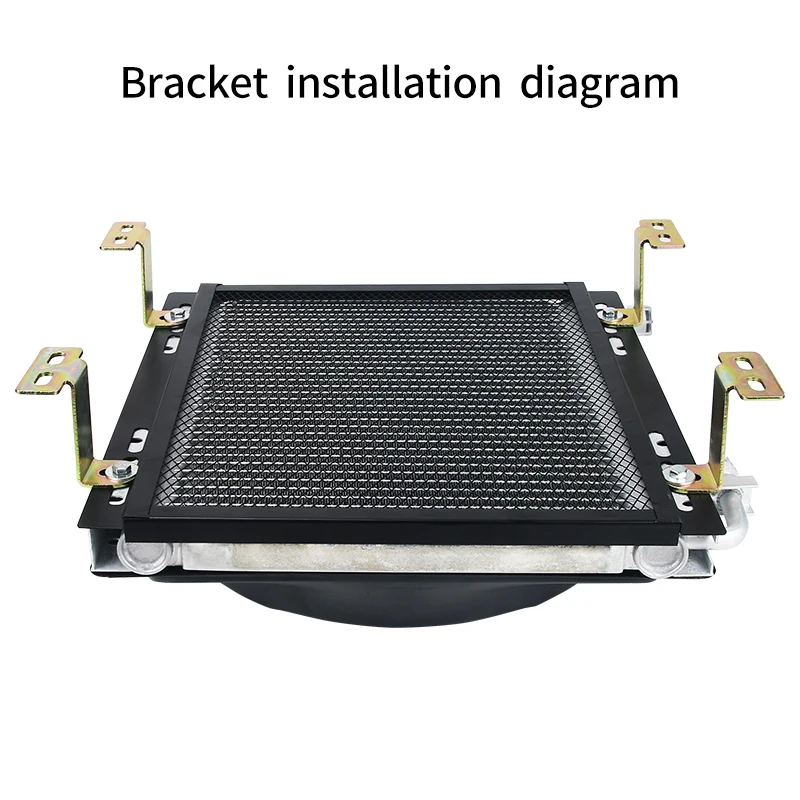 14\'\'x14\'\'x26mm Car Air Conditioner Condenser Assembly 120W Van Camper Parking Air Conditioner Cooling Fan Modification Parts