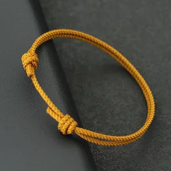 Simple Style String Bracelet Unisex Sliding Adjustable Thin Rope Braslet Couple Braclet Casual Versatile Accessories Pulseria