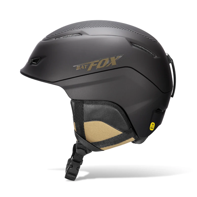 

Лыжный шлем BATFOX с зажимом для очков, съемные наушники, система вентиляции для взрослых, мужчин и женщин, лыжный снежный шлем с полным покрытием