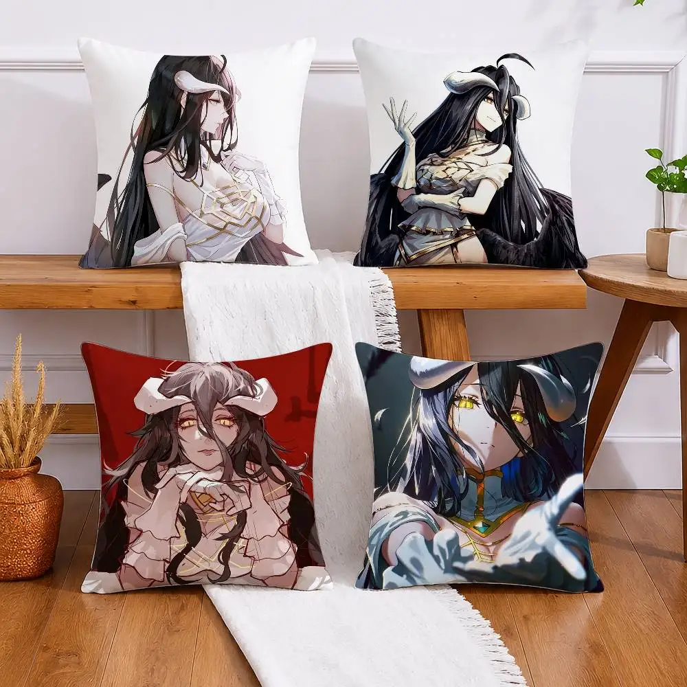 Overlord Albedo Pillow Case Pattern Printed Pillowcase For Living Room Sofa Cushion Cover