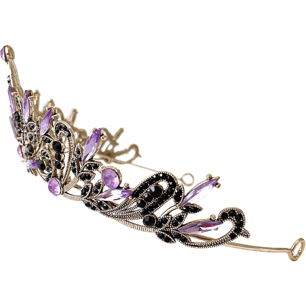 

Leaf Crown Hair Accessory Rhinestones Zinc Alloy Bride Headband Bridal Accessories Wedding Tiara Birthday Headpiece Durability